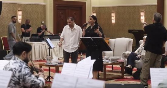 أحلام تجرى بروفات حفلها فى مهرجان جرش.. فيديو