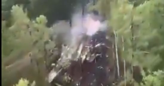 أولى اللقطات لحطام الطائرة الروسية المنكوبة.. فيديو