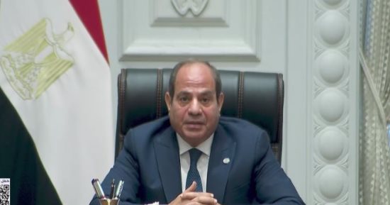 الرئيس السيسى: موقف مصر واضح فيما يخص وقف حرب غزة ودعم حل الدولتين