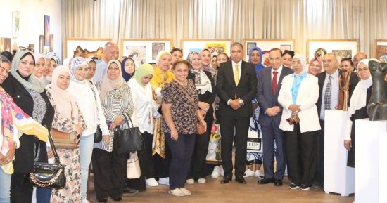 مديرية تعليم الجيزة تفتتح معرض معلمى التربية الفنية بدار الأوبرا المصرية.. صور
