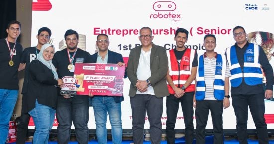 جامعة المنصورة الجديدة تحصد المركز الأول فى مسابقة Robotex العالمية 