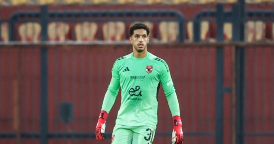 مصطفى شوبير يحرس مرمى منتخب مصر أمام غينيا بيساو