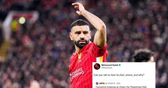 رسالة محمد صلاح عن بيليه فلسطين تسجل أرقامًا قياسية بمنصة "إكس"