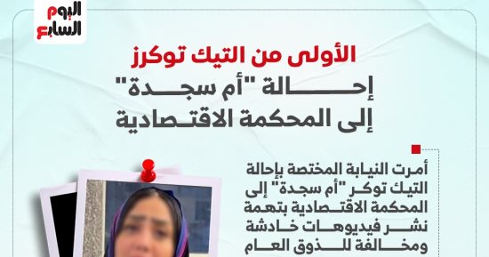 تفاصيل إحالة أم سجدة إلى المحكمة الاقتصادية.. إنفوجراف 