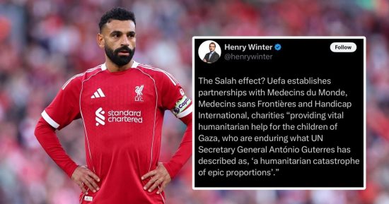 الاتحاد الأوروبي "يويفا" يعلن دعم أطفال غزة بعد تغريدة محمد صلاح