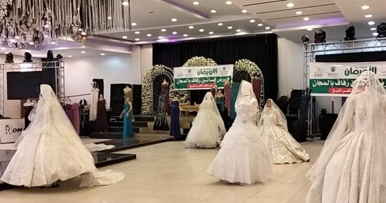 تنظيم معرض خاص لتوزيع فساتين الزفاف لدعم زواج الفتيات اليتيمات بكفر الشيخ