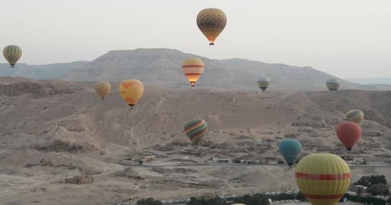 رحلات البالون تحلق بعد إلغائها أمس بسبب الطقس فى الأقصر وانطلاق 35 رحلة