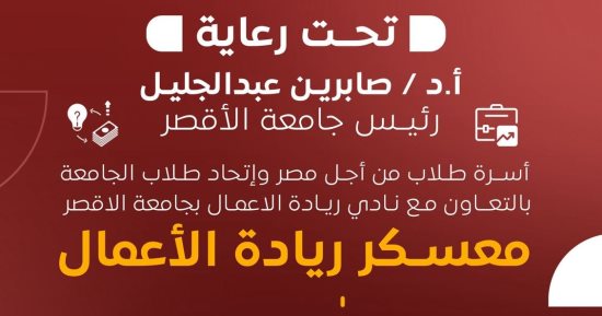 جامعة الأقصر تجهز لدورة مجانية فى ريادة الأعمال برعاية طلاب من أجل مصر