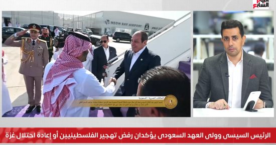 الرئيس السيسى وولى العهد السعودى يؤكدان رفضهما تهجير الفلسطينيين.. فيديو