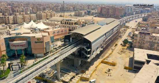 شاهد محطة السادات بمشروع مونوريل غرب النيل.. صور