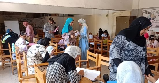75مبدعًا يتألقون في التصفيات النهائية لمسابقة الرسم الفوري بكفر الشيخ