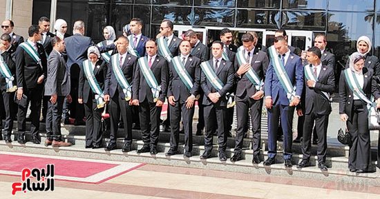 انتهاء مراسم حلف يمين أعضاء قضايا الدولة الجدد بصورة تذكارية.. صور 