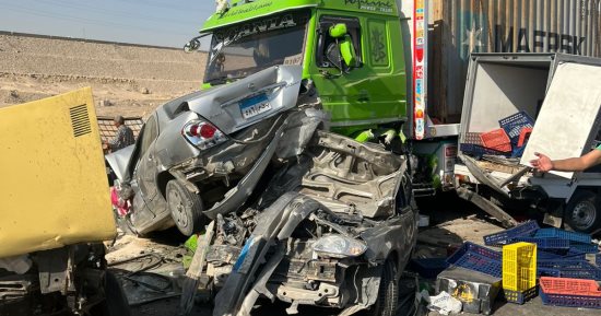 القبض على سائق السيارة النقل المتسبب فى حادث تصادم الطريق الأوسطى