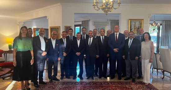 جلسة نقاش لوزير الخارجية مع كبار رجال الأعمال وقيادات غرفة التجارة فى قبرص