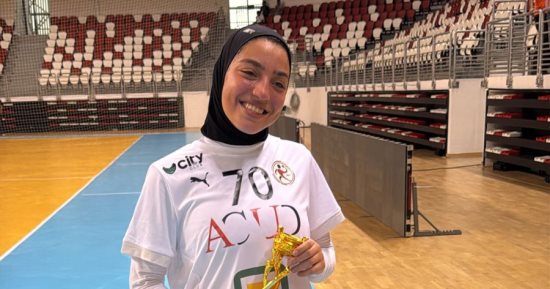 رقية ياسر أفضل لاعبة في مباراة مصر والكونغو في بطولة أفريقيا بالجزائر
