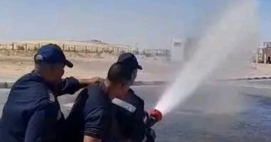 الدفاع المدني بالوادى الجديد ينفذ تجربة عملية لمكافحة الحرائق 