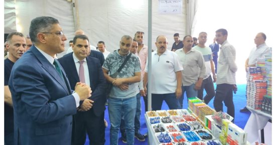 محافظ الجيزة يتابع التجهيزات النهائية لافتتاح معرض أهلا مدارس بالعمرانية.. صور