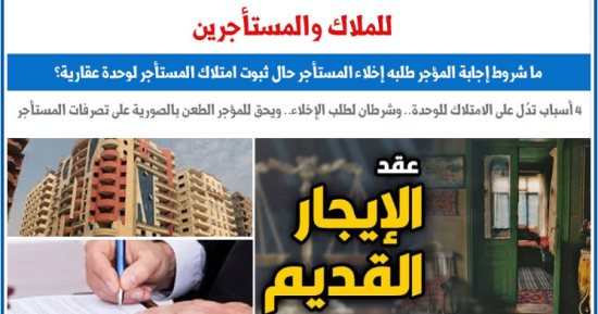 ما شروط إجابة المؤجر طلبه إخلاء المستأجر حال ثبوت امتلاكه وحدة عقارية؟.. برلمانى