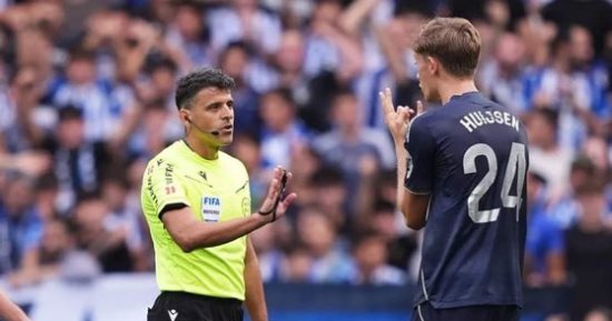 إيقاف هويسين مدافع ريال مدريد مباراة واحدة بعد طرده أمام سوسيداد 
