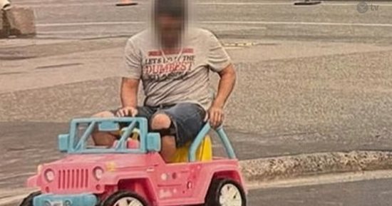 القبض على رجل لقيادته سيارة لعبة باربى بشوارع كندا.. صور
