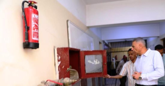 تحديث شامل لمنظومة الإطفاء وشبكات الحريق بالمبانى الحكومية بأسوان.. تفاصيل