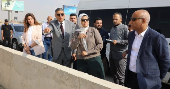محافظ الجيزة يتابع أعمال تطوير محيط مطار سفنكس وطريق مصر إسكندرية الصحراوى