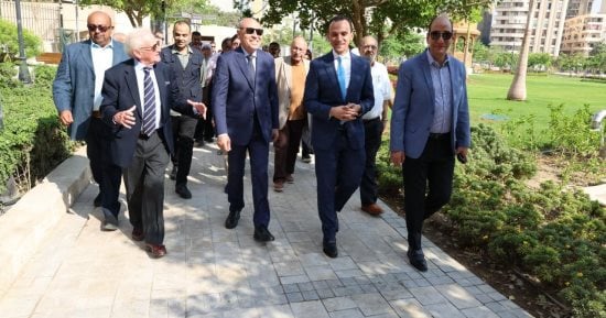 الإسكان: وفد من موسسة الأغا خان يزُور حديقة الأزبكية لدراسة المشاركة في تشغيلها