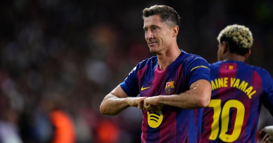 برشلونة يعلن إصابة ليفاندوفسكي وغيابه لمدة 6 أسابيع