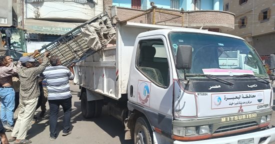 رفع 3552 حالة إشغال مخالف خلال حملات مكبرة بمحافظة البحيرة