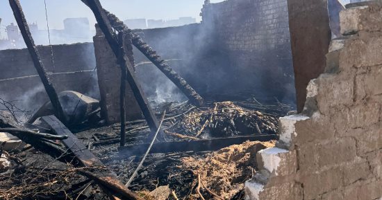 السيطرة علي حريق بطريق منوف -سرس الليان بنطاق منوف