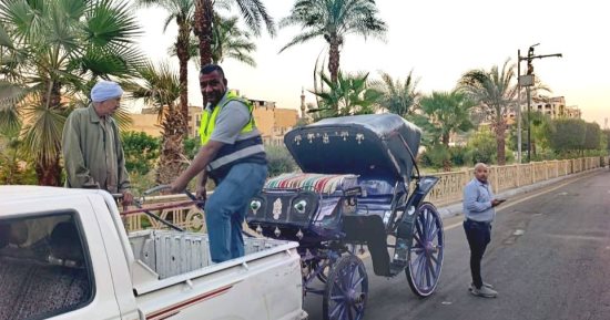 ضبط عربات حنطور مخالفة ورفع 20 طن من القمامة والتراكمات فى جنوب وشرق الأقصر