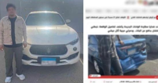 ضبط سائق متهور فى أكتوبر اصطدم بسيارتين وفر هاربًا