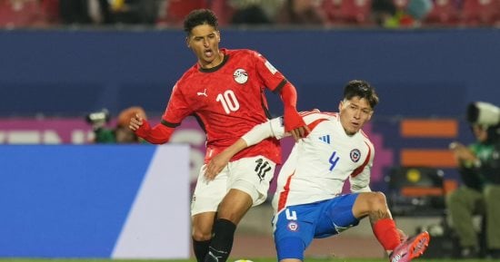 منتخب مصر يتأخر بهدف أمام تشيلى فى الشوط الأول بكأس العالم للشباب