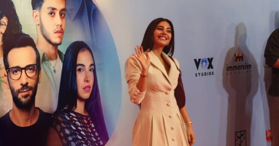 كريم قاسم وسلمى أبو ضيف وهادي الباجوري ومايان السيد في عرض الخاص لفيلم هيبتا