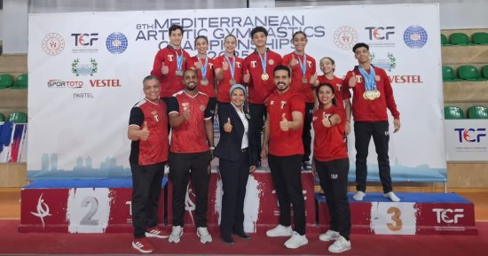 منتخب مصر للجمباز الفني للناشئين والناشئات علي منصات التتويج في بطولة البحر المتوسط بتركيا