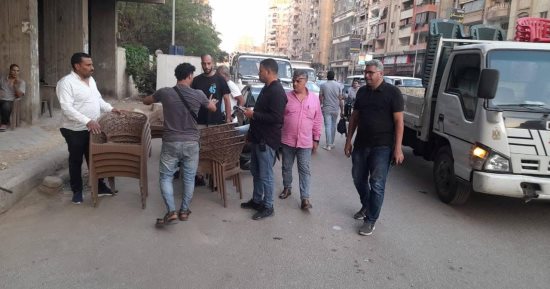 رفع 600 حالة إشغال للباعة والمحال خلال حملات فى حى الطالبية