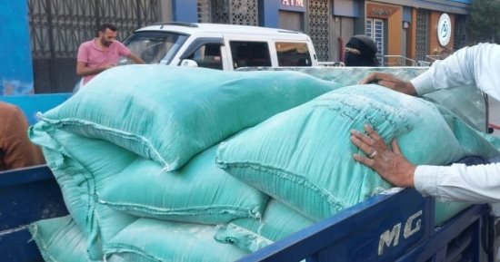 ضبط 22 طن دقيق وسكر وأسمنت خلال حملة تموينية مكبرة بالقليوبية