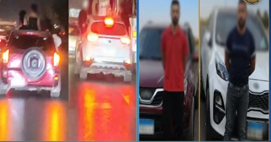 ضبط سائقي سيارتين سمحا لأطفال بالجلوس فوق النوافذ خلال زفة فى القليوبية