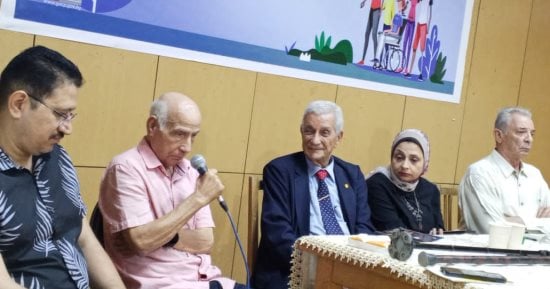 نادى أدب مصر الجديدة يحتفى بالناقد والأديب الكبير يوسف نوفل.. صور