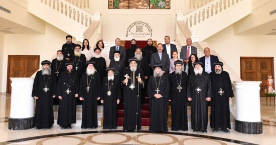 البابا تواضروس الثانى يتفقد الأكاديمية اللاهوتية في المقر البابوي بوادي النطرون