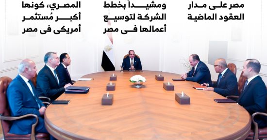 الرئيس السيسى: مبادرات أباتشى أعطت رسالة إيجابية عن قوة التعاون المصرى الأمريكى (إنفوجراف)