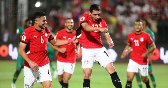 منتخب مصر يتقدم على غينيا بيساو بهدف فى الشوط الأول.. صور 