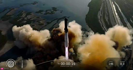 SpaceX تنجح فى إطلاق صاروخ ستارشيب برحلته التجريبية الحادية عشرة