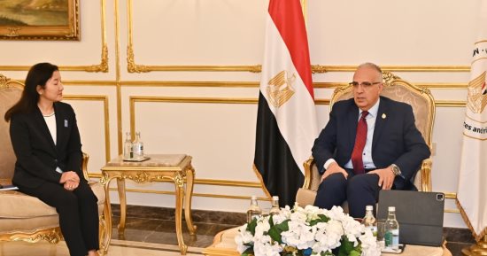 وزير الرى يلتقى الممثل المقيم لبرنامج الأمم المتحدة الإنمائى فى مصر