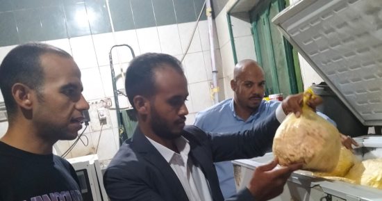 ضبط لحوم فاسدة خلال حملة على 4 مطاعم شهيرة فى أسوان