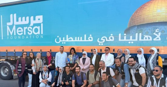 دخول مساعدات مرسال عضو التحالف الوطنى لقطاع غزة.. فيديو  