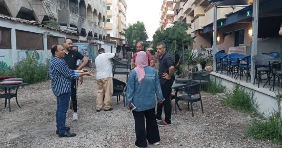 حملة مكبرة برأس البر لرفع الإشغالات وغلق الجراجات المخالفة وإعادة الانضباط
