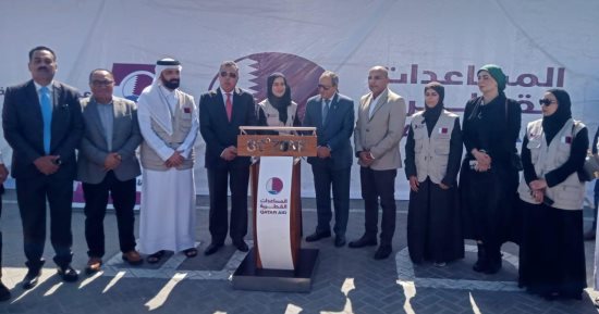 ميناء شرق بورسعيد يستقبل شحنات مساعدات إغاثية قطرية لأهالي قطاع غزة