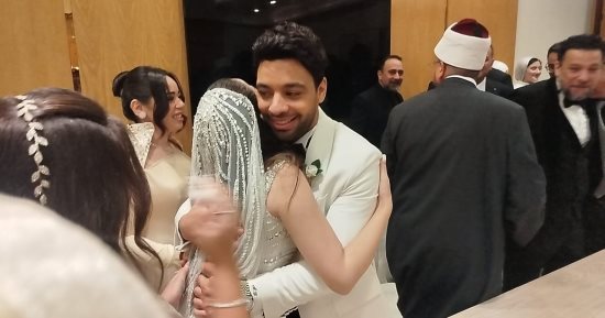 جنات ومحسن جابر ورنا سماحة فى حفل زفاف أحمد جمال وفرح الموجى