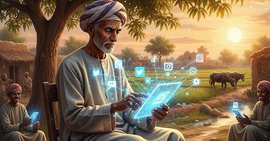 العمدة فى زمن الذكاء الاصطناعى.. من الكارتة إلى الواتساب.. العمدة العصرى يدير القرية من هاتفه المحمول.. بدلة وكاجوال وتطبيقات لحل المشكلات.. ولم يعد يطرق الأبواب الآن ويتلقى الشكاوى على الماسنجر
